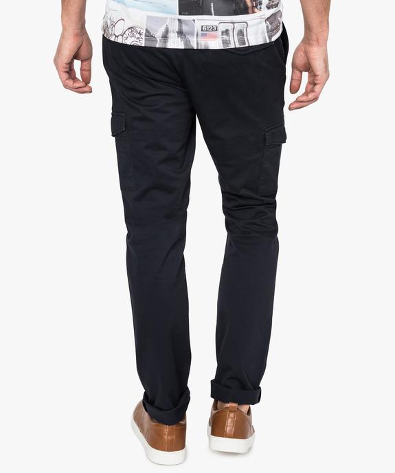Pantalon en toile avec poches sur les cuisses vue3 - GEMO (HOMME) - GEMO