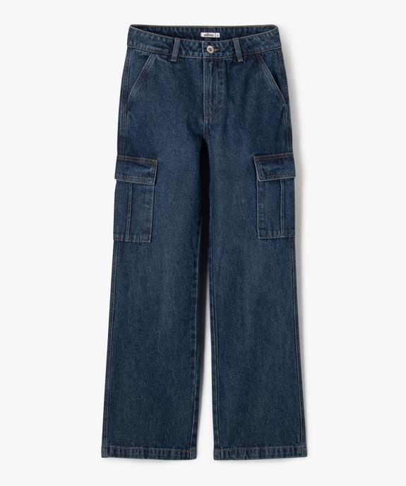 Jean cargo coupe Straight fille vue1 - GEMO 4G FILLE - GEMO