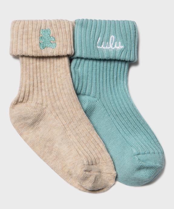 Bottons bébé avec motif brodé sur la tige bébé garçon (lot de 2) - LuluCastagnette vue1 - LULUCASTAGNETTE - GEMO