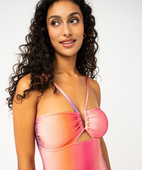Maillot de bain 1 pièce bandeau forme bandeau femme vue5 - GEMO 4G FEMME - GEMO
