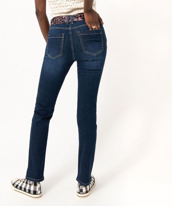 Jean Regular stretch avec ceinture foulard femme vue3 - GEMO 4G FEMME - GEMO