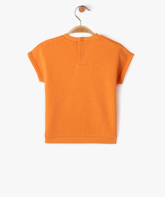 Sweat à manches courtes avec inscription bébé garçon vue3 - GEMO 4G BEBE - GEMO