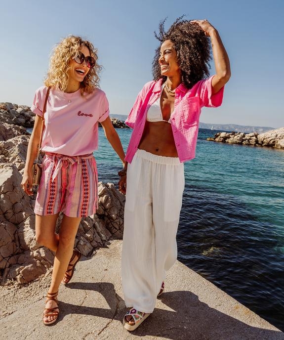 Short ample à taille haute femme  vue5 - GEMO(FEMME PAP) - GEMO