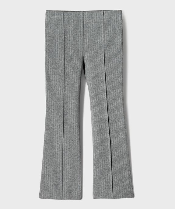 Pantalon rayé en maille coupe flare fille vue1 - GEMO (ENFANT) - GEMO