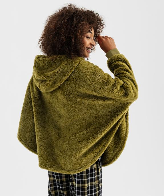 Veste d'intérieur à capuche en fourrure imitation femme vue4 - GEMO(HOMWR FEM) - GEMO