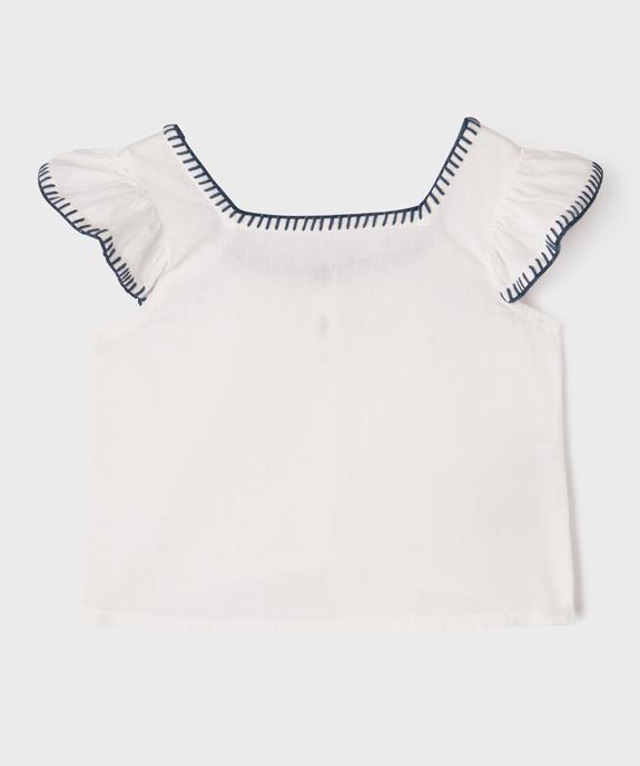 Chemise avec manches à volants fille vue2 - GEMO (ENFANT) - GEMO