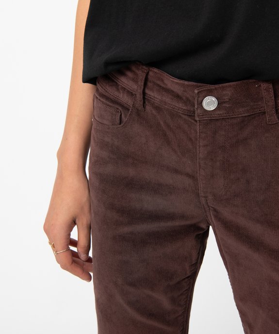 Pantalon femme en velours coupe slim vue2 - GEMO(FEMME PAP) - GEMO