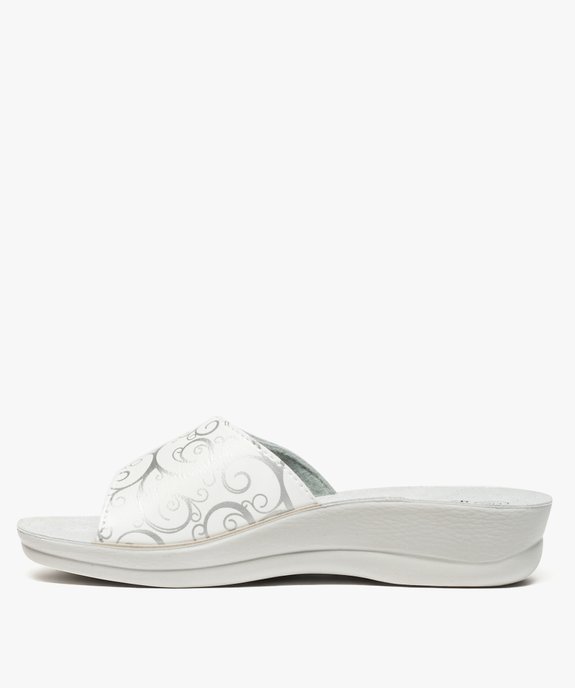 Mules confort femme à large bride scratch - Cloggy vue3 - GEMO (EQUIPT) - GEMO