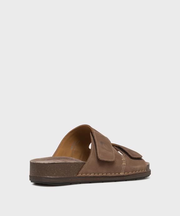 Sandales à scratch dessus cuir homme - Pierre Cardin vue4 - PIERRE CARDIN D - GEMO