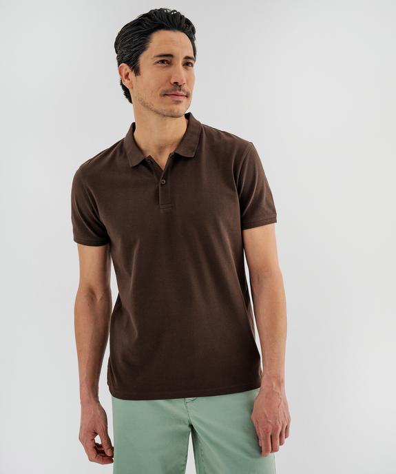 Polo manches courtes en coton homme vue1 - GEMO 4G HOMME - GEMO