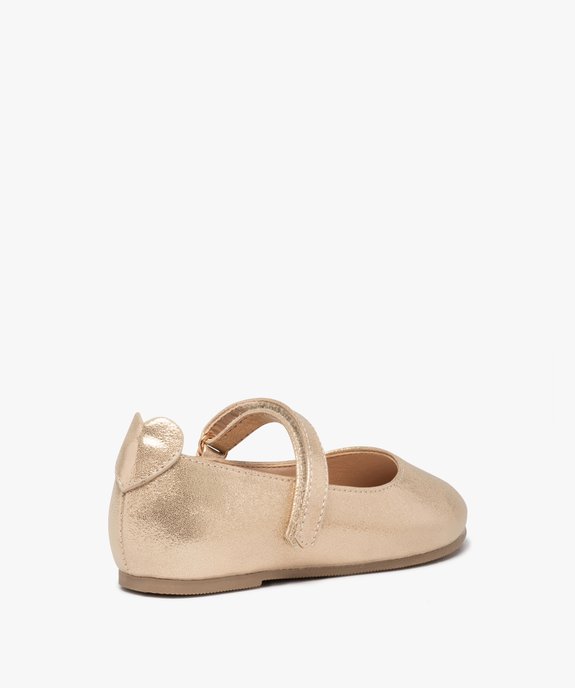 Ballerines fille métallisées à bride scratch vue4 - GEMO (ENFANT) - GEMO