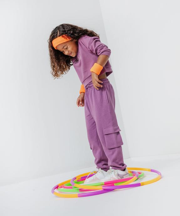 Pantalon de jogging avec poches à rabat fille vue1 - GEMO 4G FILLE - GEMO