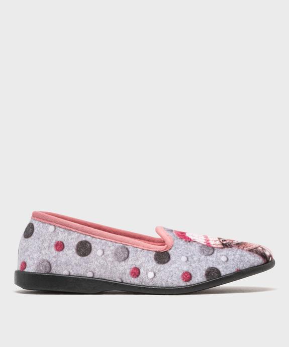 Chaussons pantoufles en velours ras imprimé fantaisie femme vue1 - G'FLEX GEMO FOR GOOD - GEMO