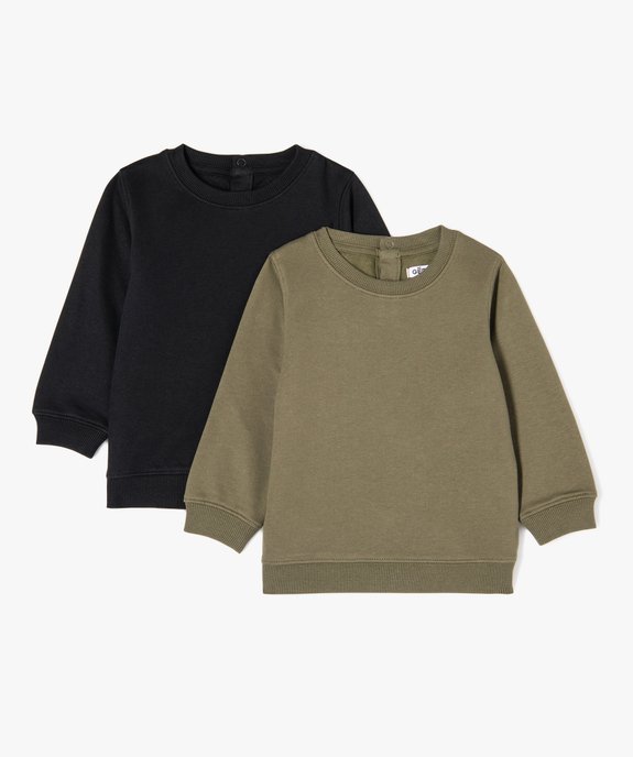 Sweat en molleton doux bébé garçon (lot de 2) vue1 - GEMO(BEBE DEBT) - GEMO