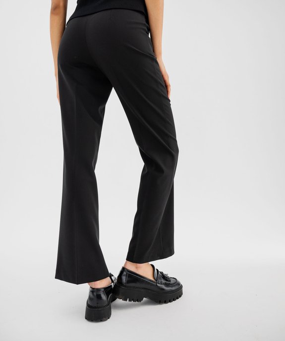 Pantalon de tailleur droit en maille fluide et extensible femme vue3 - GEMO(FEMME PAP) - GEMO