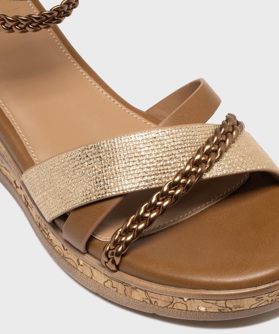 Sandales à talon compensé et talon fermé femme vue6 - EMILIA ROSA - GEMO