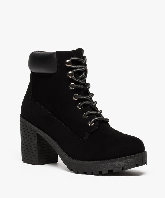 Boots femme à talon et semelle crantée vue2 - VALENTINA BALDA - GEMO