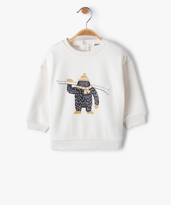 Sweat bébé garçon en molleton motif hiver vue1 - GEMO(BEBE DEBT) - GEMO