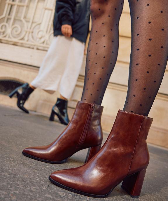 Boots à talon haut et bout pointu unies femme - FOLLOW ME Boots à talon haut et bout pointu unies femme vue1 - FOLLOW ME - GEMO