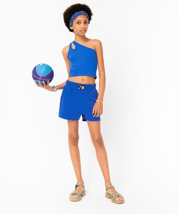 Short fille en maille avec large ceinture élastique vue5 - GEMO (JUNIOR) - GEMO