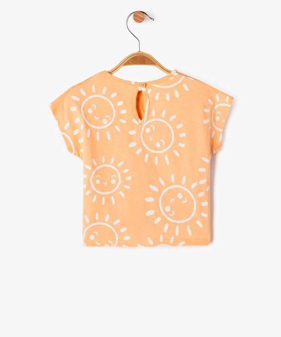Tee-shirt à manches courtes loose imprimé bébé fille vue4 - GEMO(BEBE DEBT) - GEMO
