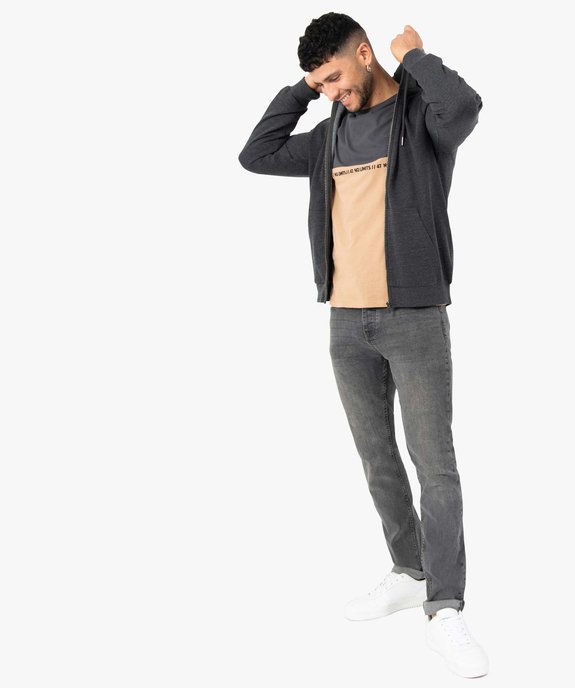 Jean homme straight en coton stretch vue5 - GEMO (HOMME) - GEMO