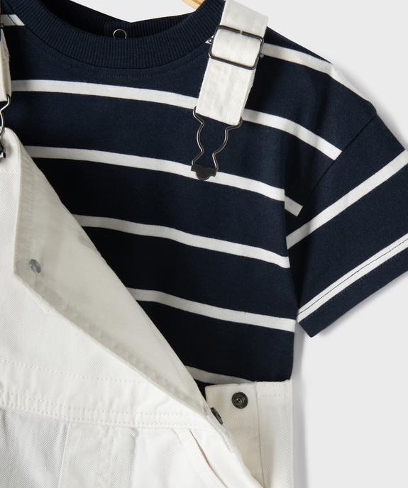 Ensemble 2 pièces bébé garçon Salopette et tee-shirt - LuluCastagnette vue2 - LULUCASTAGNETTE - GEMO