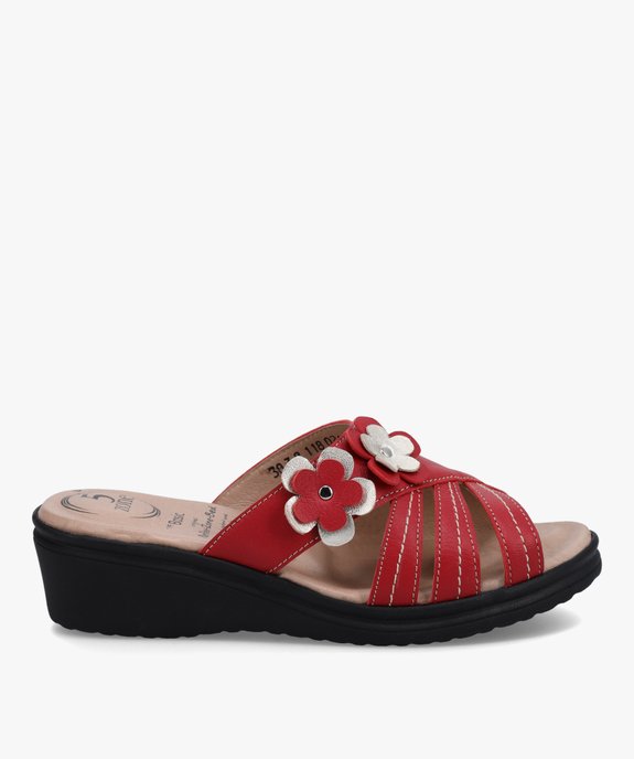Mules femme confort ornées de fleurs - 5 Reflex Zones vue1 - 5 REFLEX ZONES - GEMO