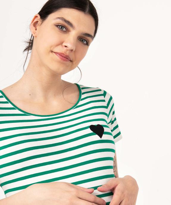 Tee-shirt de grossesse imprimé à manches courtes vue6 - GEMO 4G MATERN - GEMO