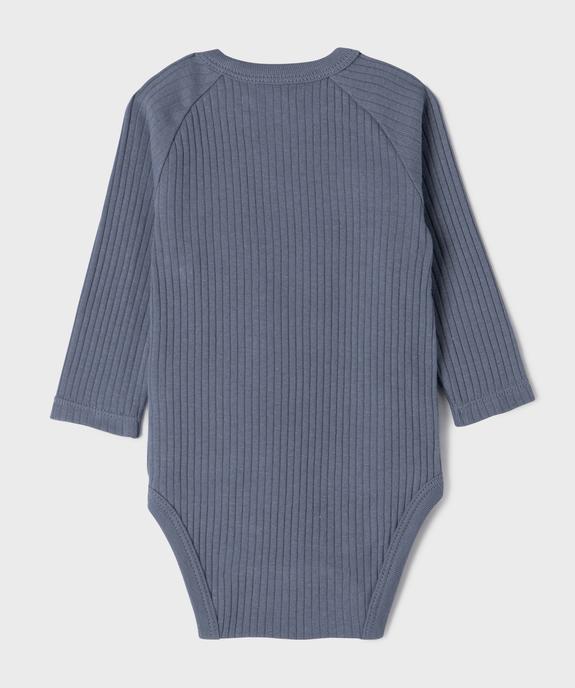 Body manches longues fermeture croisée bébé garçon (lot de 3) vue4 - GEMO 4G BEBE - GEMO