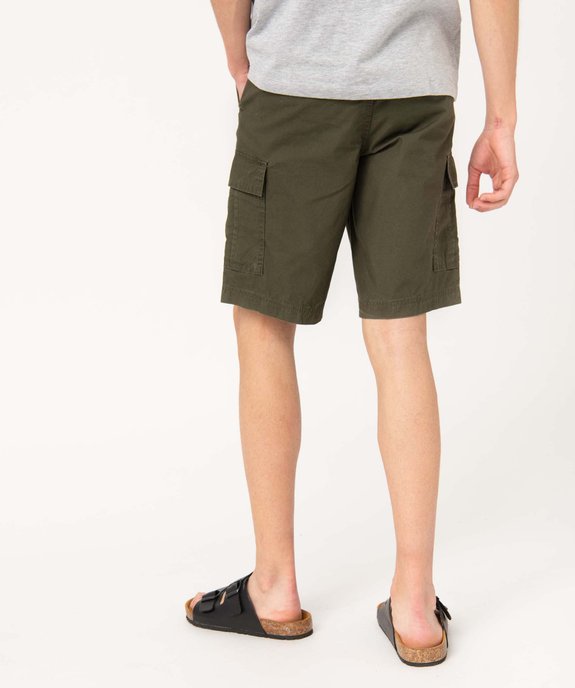 Bermuda cargo en toile homme vue5 - GEMO 4G HOMME - GEMO
