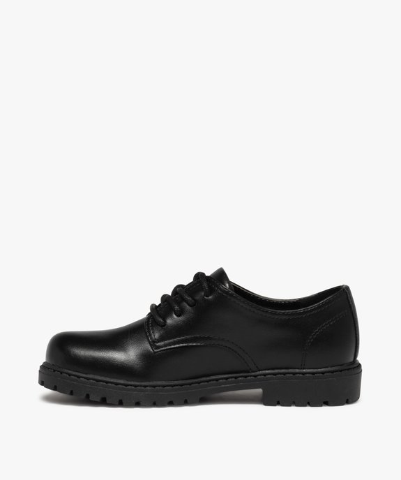 Derbies garçon unis à semelle crantée fermeture lacets vue3 - GEMO (ENFANT) - GEMO