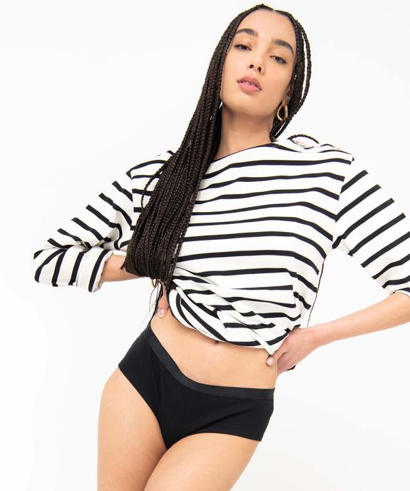 Shorty en maille côtelée femme (lot de 2) vue3 - GEMO 4G FEMME - GEMO