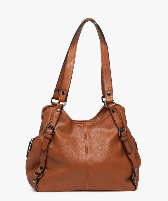 Sac à main grand format en matière grainée et souple femme vue1 - GEMO (ACCESS) - GEMO
