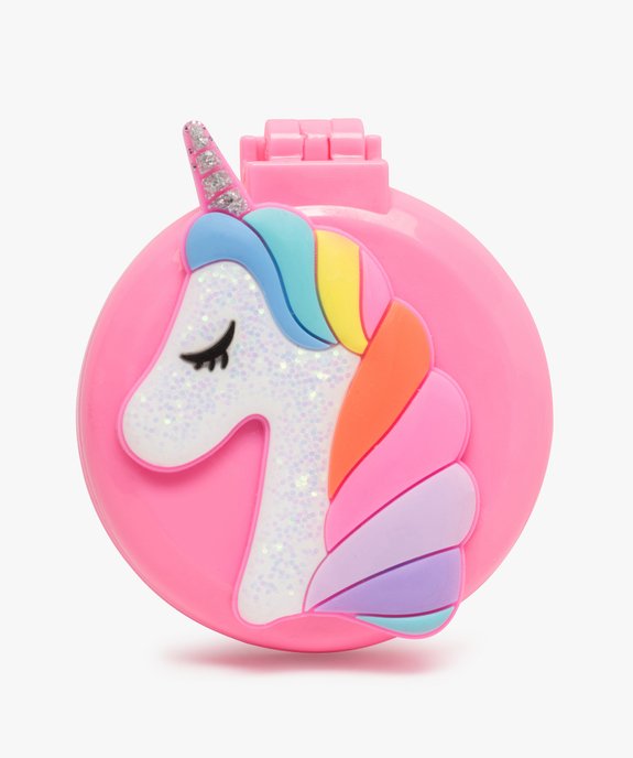 Brosse à cheveux pliable avec miroir motif licorne vue1 - GEMO (ACCESS) - GEMO