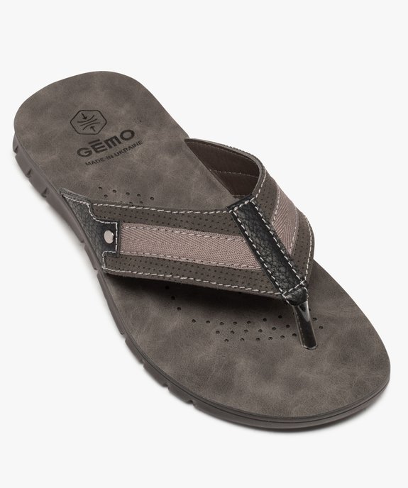 Tongs homme confort à semelle rembourrée vue5 - GEMO (CASUAL) - GEMO