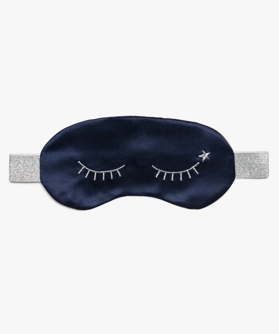 Masque de nuit pour femme avec motifs yeux brodés en fil pailleté vue1 - GEMO (ACCESS) - GEMO