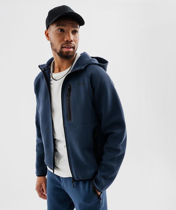 Sweat zippé à capuche spécial sport homme vue1 - GEMO (HOMME) - GEMO