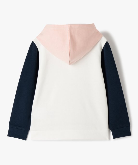 Sweat fille à capuche et poche kangourou en molleton chaud vue4 - GEMO (ENFANT) - GEMO