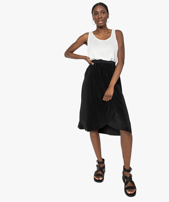 Jupe femme plissée forme portefeuille vue5 - GEMO(FEMME PAP) - GEMO