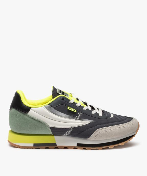Baskets homme retro running détails fluo - Fila Retronique vue1 - FILA - GEMO