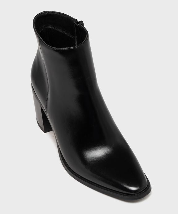 Bottines à bout carré et talon bloc femme - Follow Me vue5 - FOLLOW ME G4G - GEMO