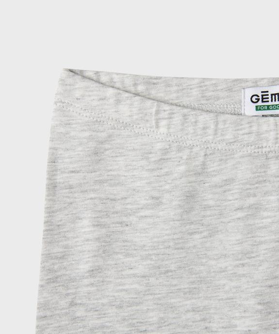 Legging court cycliste uni fille vue8 - GEMO 4G FILLE - GEMO