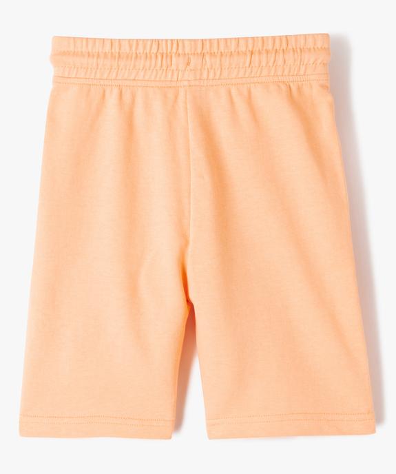 Bermuda en maille avec poches plaquées garçon vue3 - GEMO (ENFANT) - GEMO