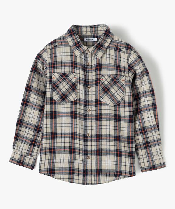 Chemise garçon à carreaux 100% coton vue2 - GEMO (ENFANT) - GEMO