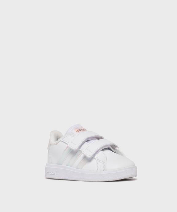Baskets Grand Court 2.0 fermeture scratch bébé fille - Adidas vue2 - ADIDAS - GEMO