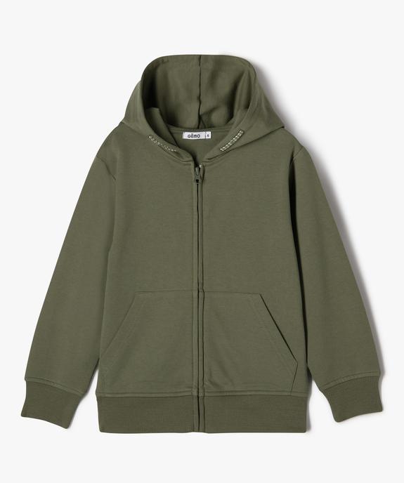 Sweat zippé avec capuche garçon vue1 - GEMO (ENFANT) - GEMO