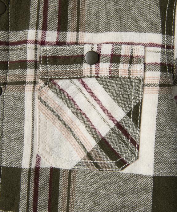 Sur-chemise à carreaux doublure sherpa garçon vue3 - GEMO (ENFANT) - GEMO