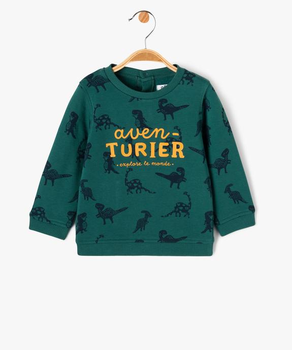 Sweat en molleton doux avec motifs bébé garçon vue1 - GEMO(BEBE DEBT) - GEMO