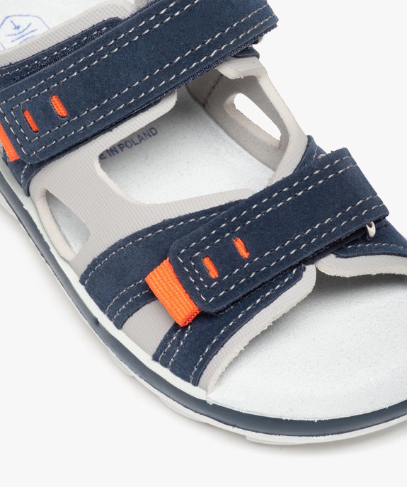 Sandales sport garçon à scratch et surpiqûres contrastantes vue6 - GEMO (ENFANT) - GEMO